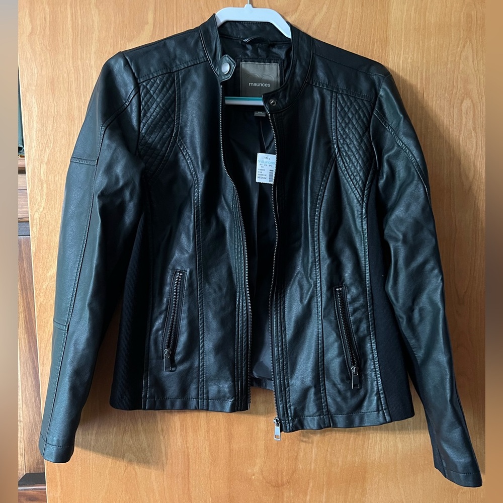 Women’s Black leather jacket